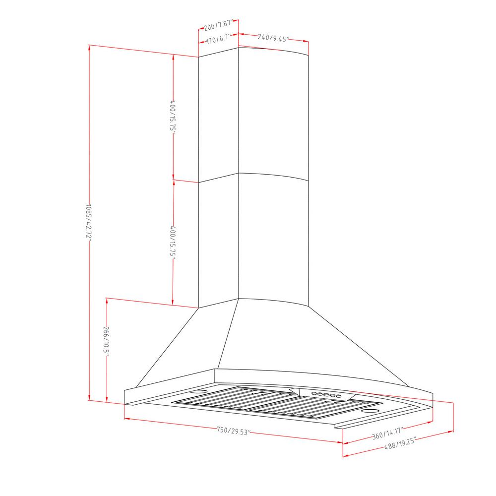 AKDY RH0343 Wall-Mounted-Range-Hoods - View #9