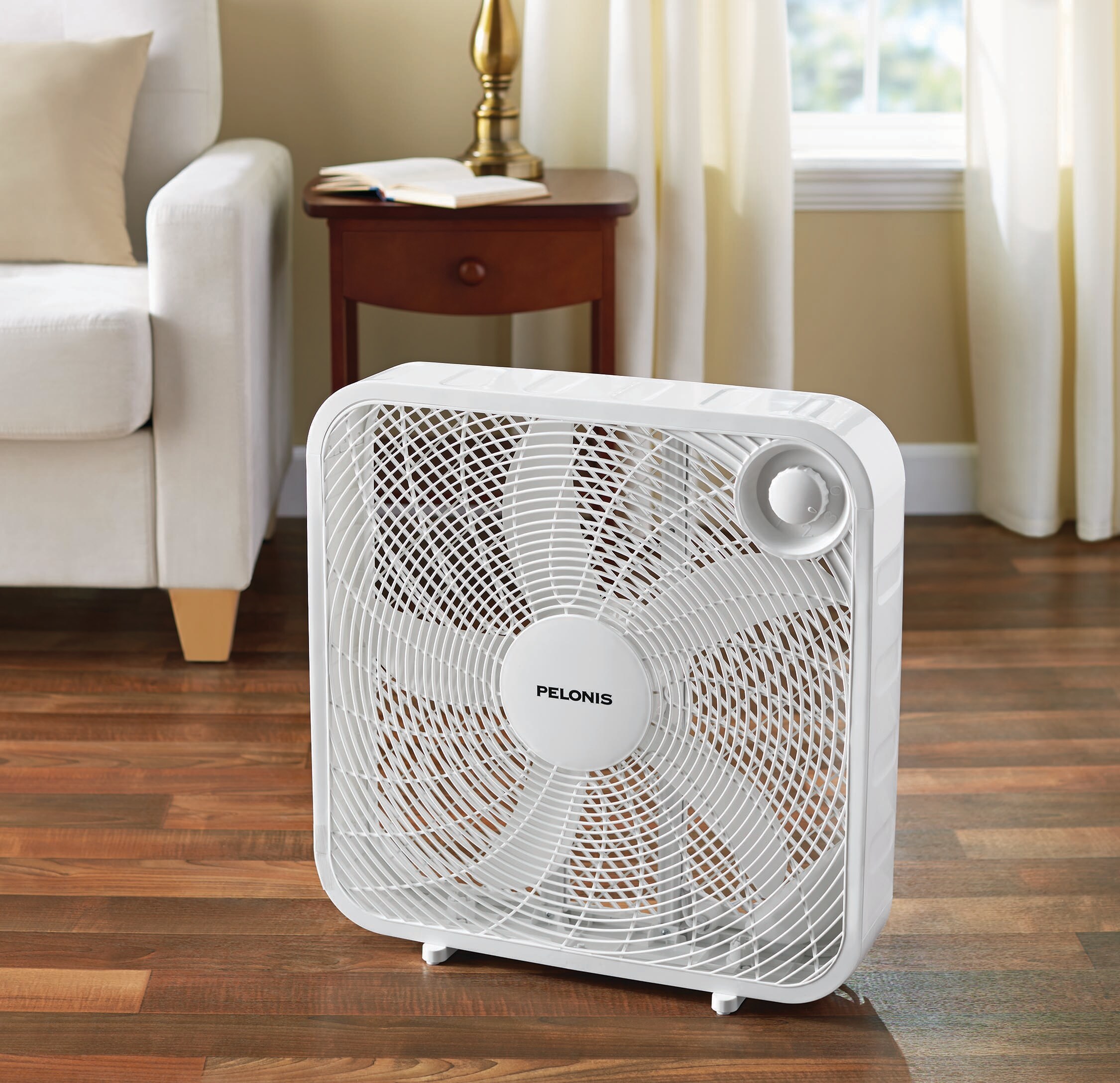 Utilitech 20in 3Speed Indoor White Box Fan in the Portable Fans