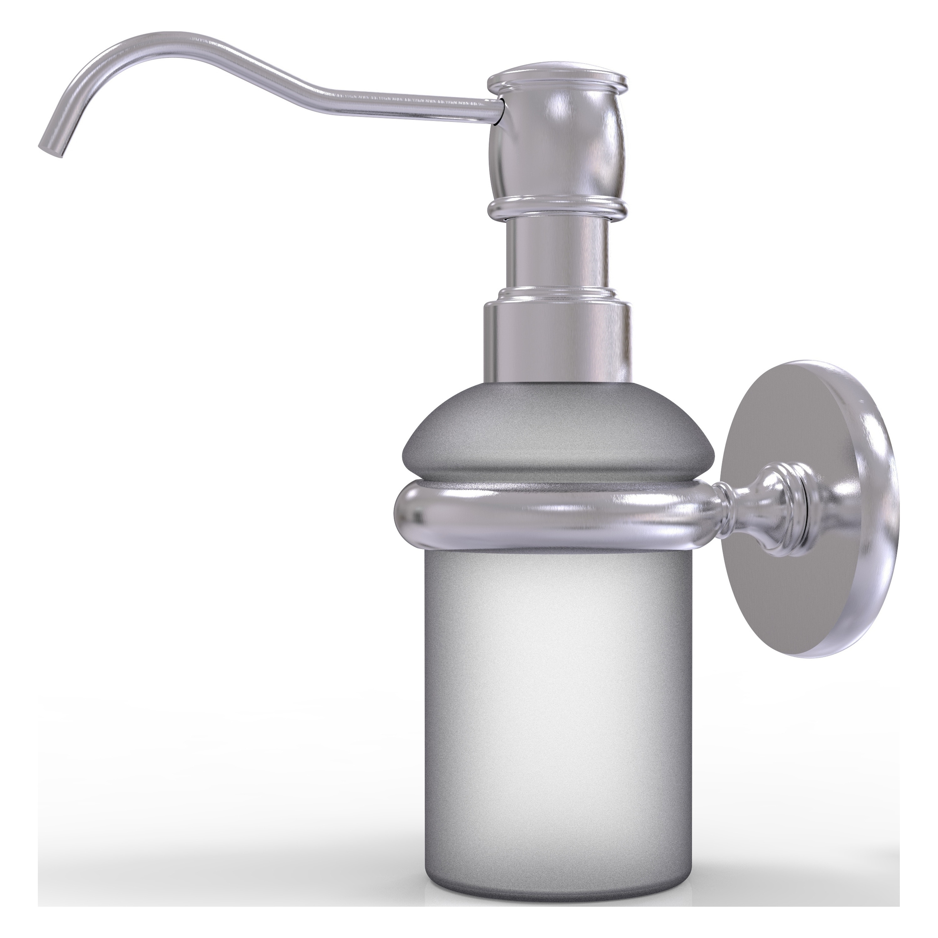 Allied Brass P1060-SCH Prestige Skyline Satin Chrome 5-oz. Capacity Wall-mount Soap and Lotion Dispenser
