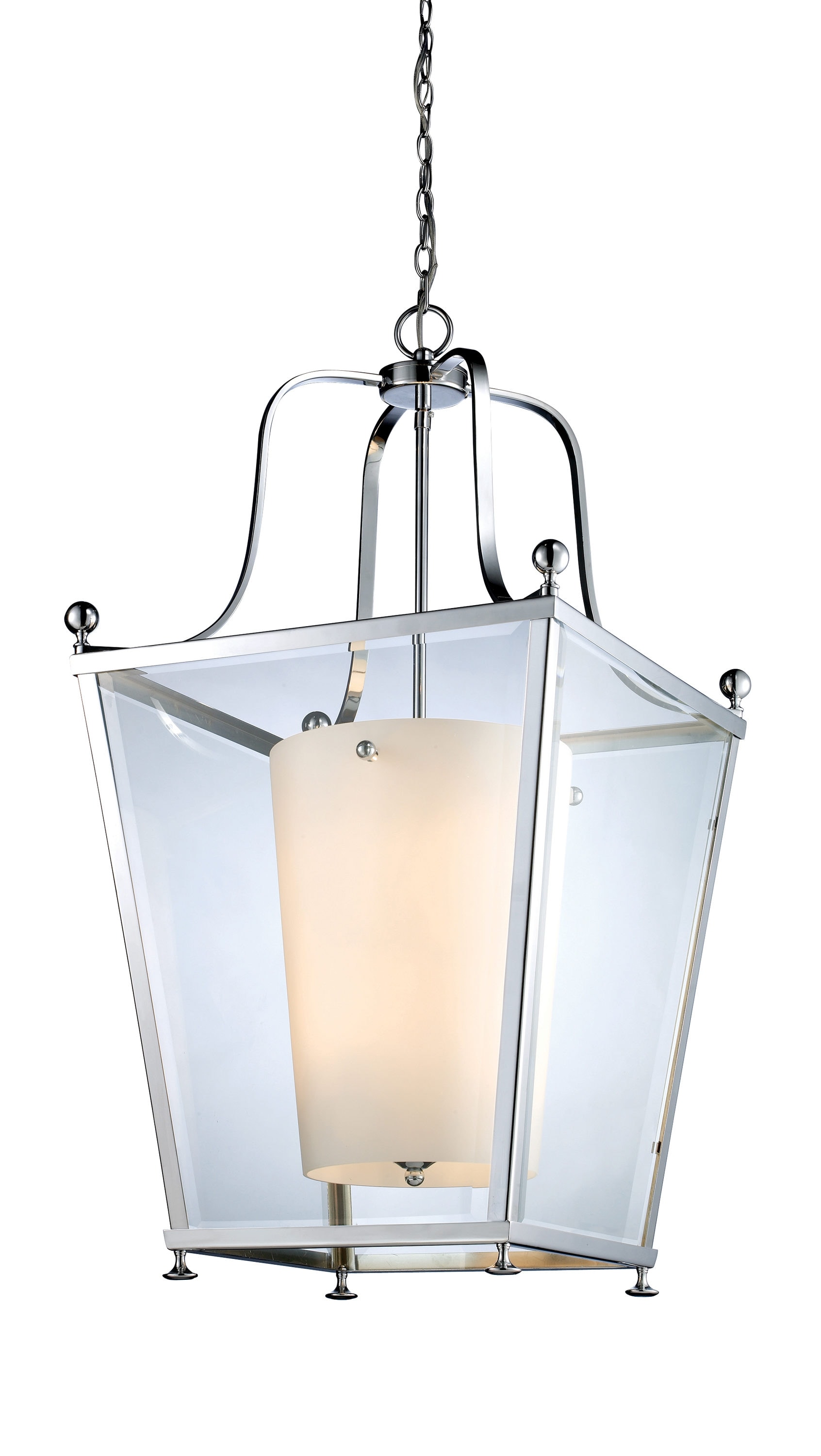 Z-Lite 178-8 Ashbury 8 -Light Chrome Modern/contemporary Clear glass Geometric Medium Hanging Pendant light