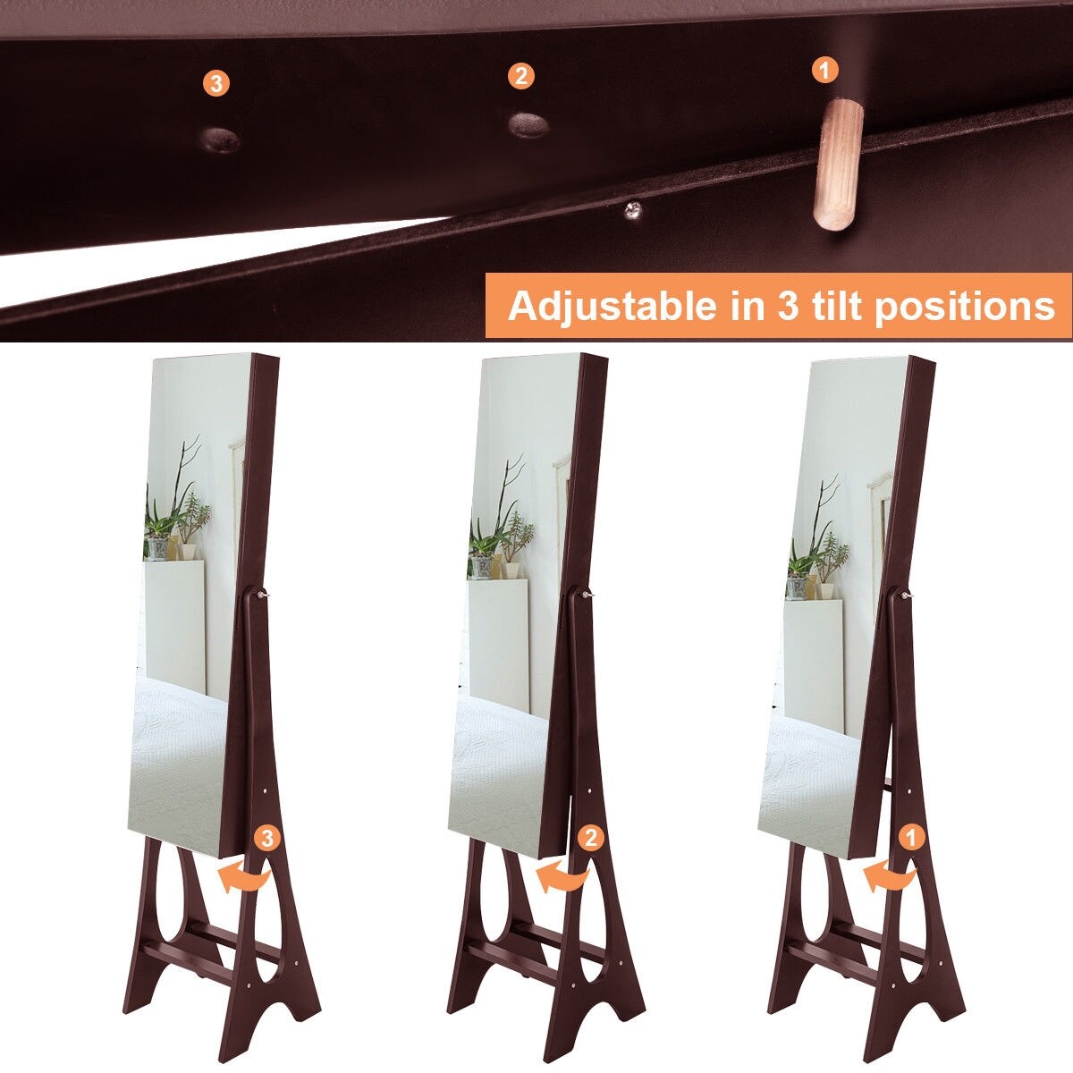 CASAINC WF-HW58536CF-LA Jewelry-Armoires - View #4