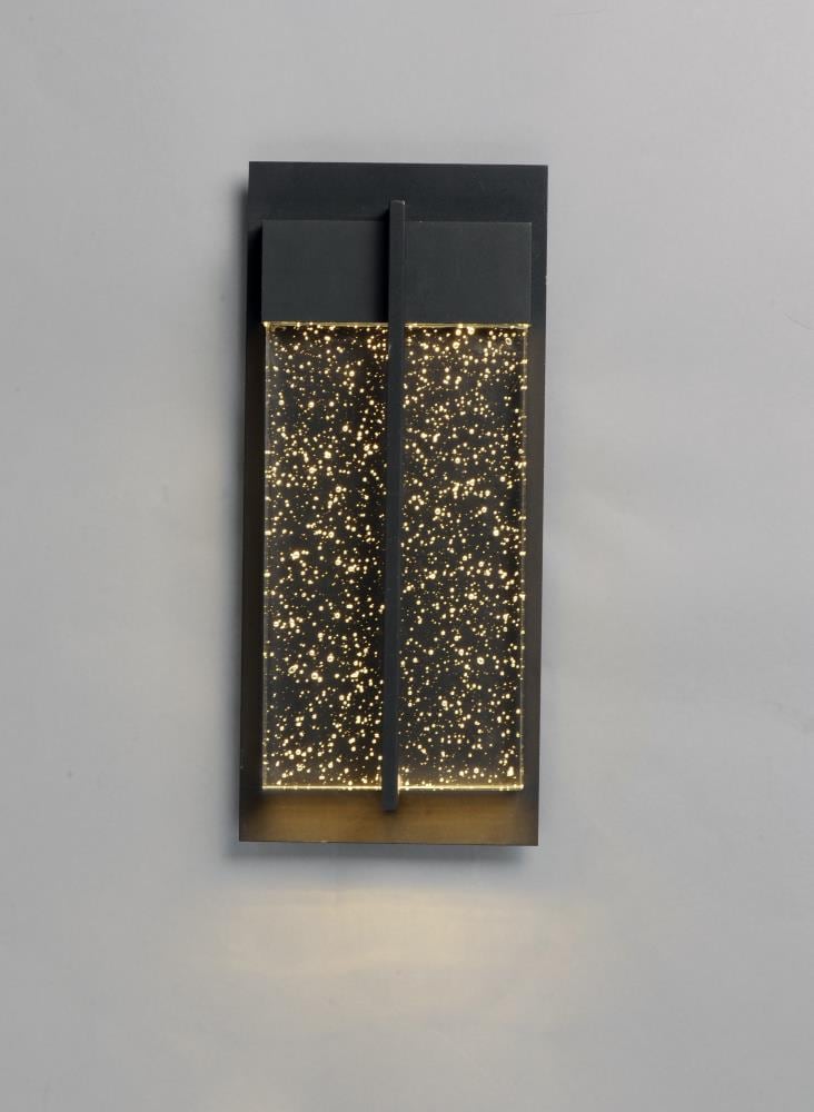 Cascade 13.75'' Black LED Outdoor Wall Sconce with Bubble Glass