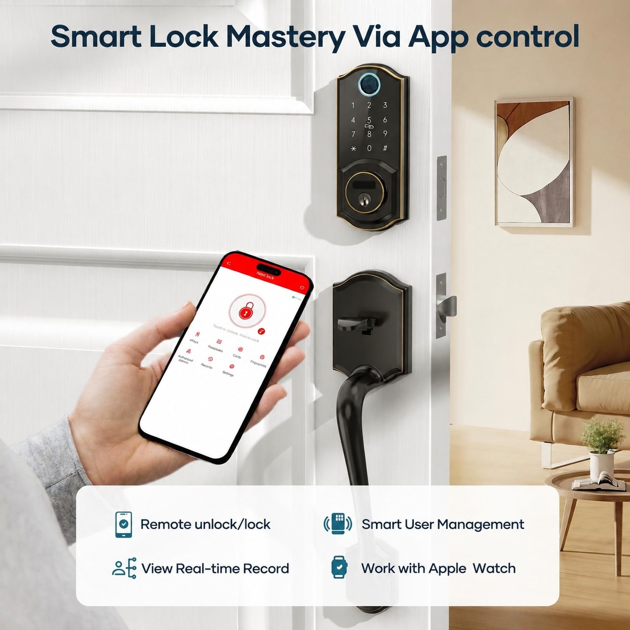 Phewnyzo LPW0805W274 Electronic-Door-Locks - View #3