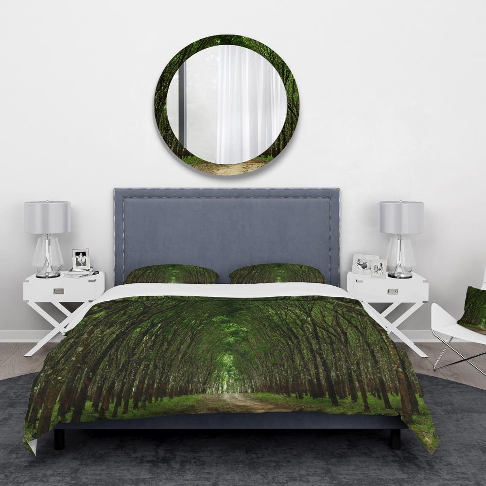 Designart BED9751-K 3 -Piece Green King Duvet cover Set