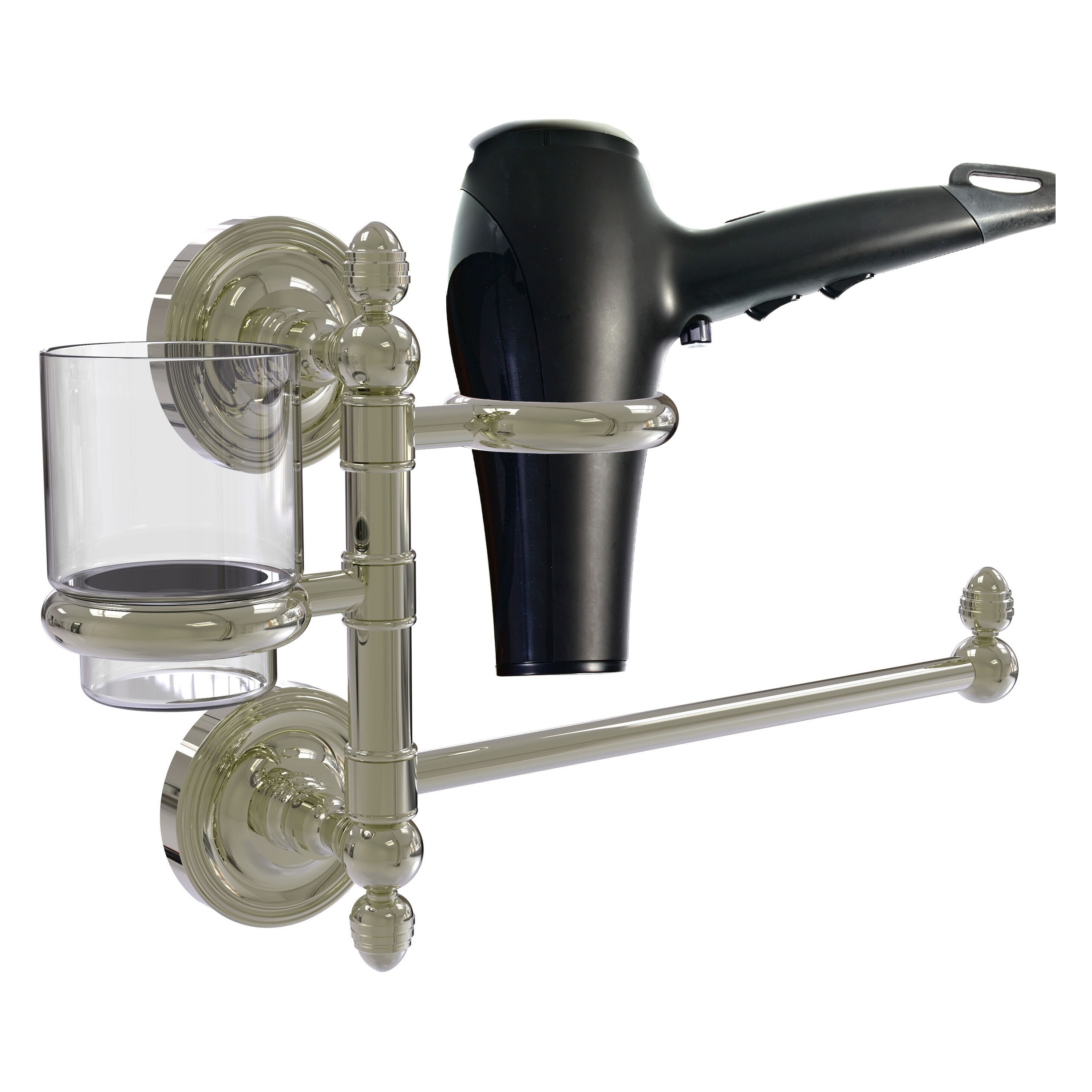 Allied Brass PR-GTBD-1-PNI 2 -Piece Prestige Regal Polished Nickel Decorative Bathroom Hardware Set Towel Bar, Included