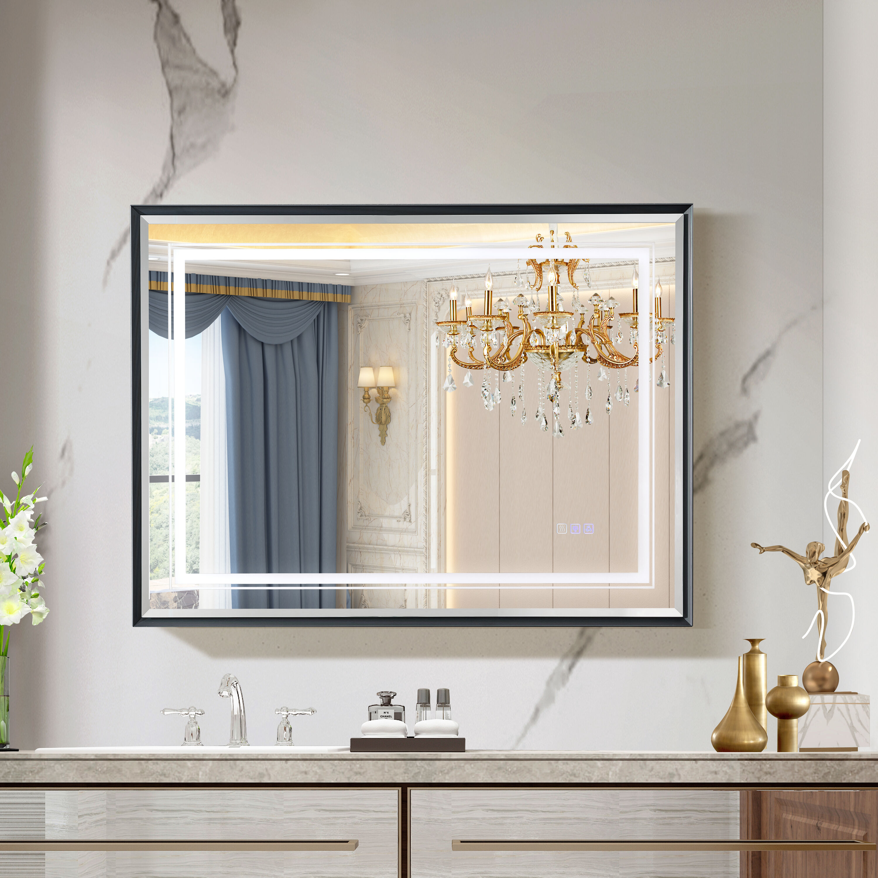 Bayfeve BF-14096-MIR Framed-Bath-Mirrors - View #3