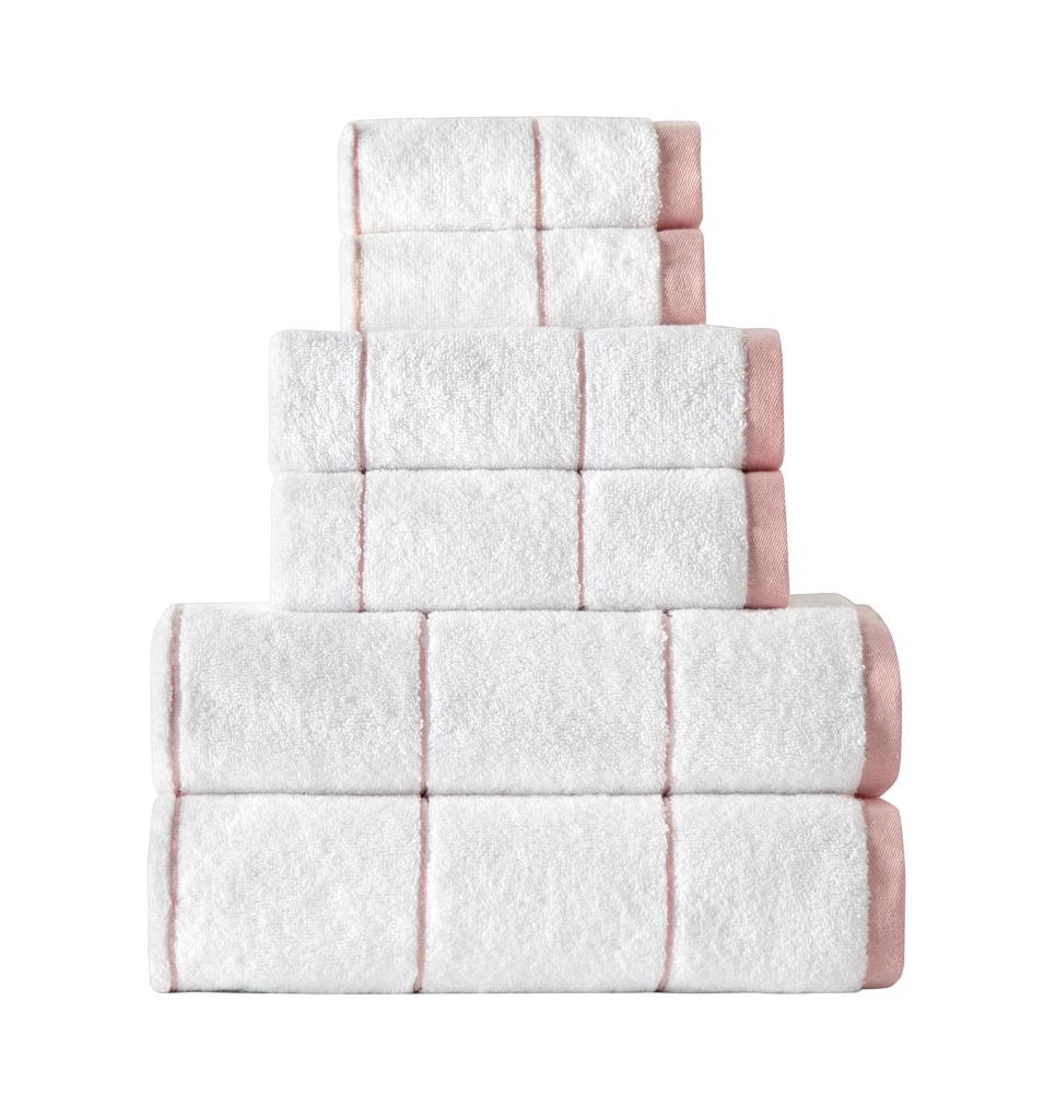 salmon bath towels