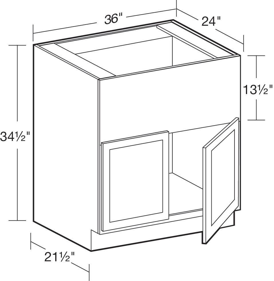 Norfolk Assembled 30 in. W x 34.5 in. H x 24 in. D Plywood Farm Sink Base Cabinet in Painted White