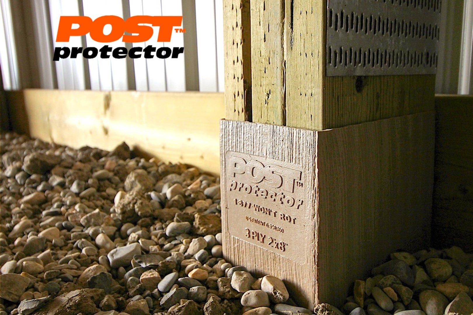 Post Protector Decay Protection 5.5-in x 5.5-in x 3-1/2-ft Cedar Tone Deck  Post Sleeve in the Deck Posts & Post Sleeves department at