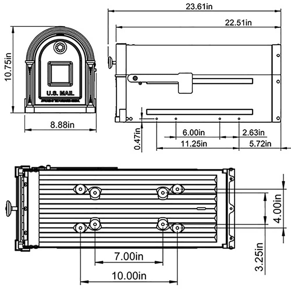 Architectural Mailboxes GM160VBAM mailboxes - View #4