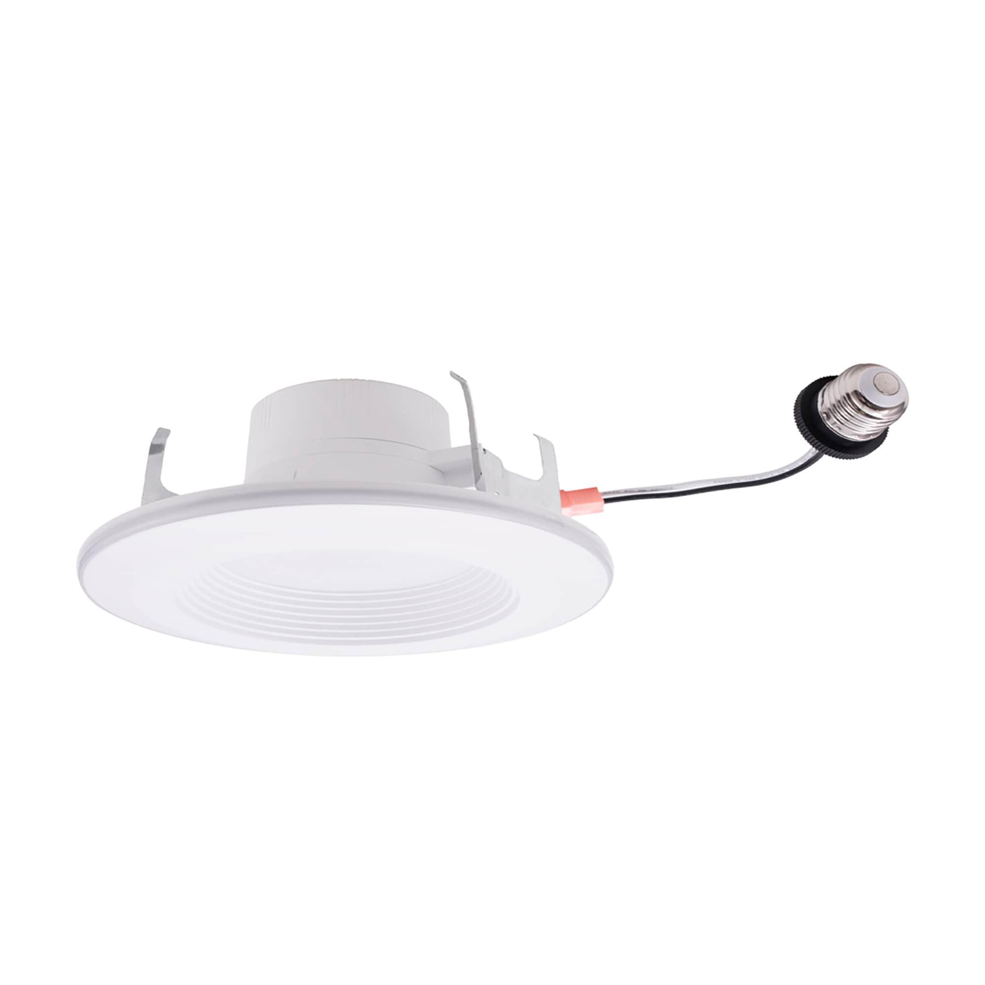 Utilitech MQTL1214-L65K9030 White 5-in or 6-in 650 -Lumens Switchable white Round Dimmable LED Canless Damp rated Recessed Downlight