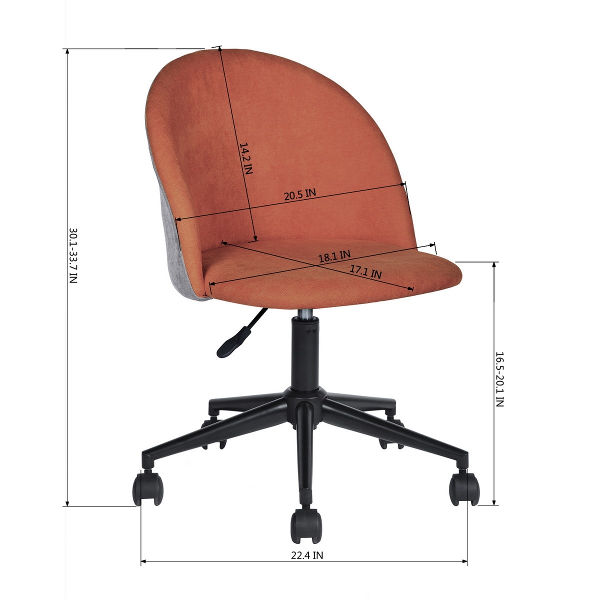 CASAINC DUDLEY ORANGE Office-Chairs - View #14