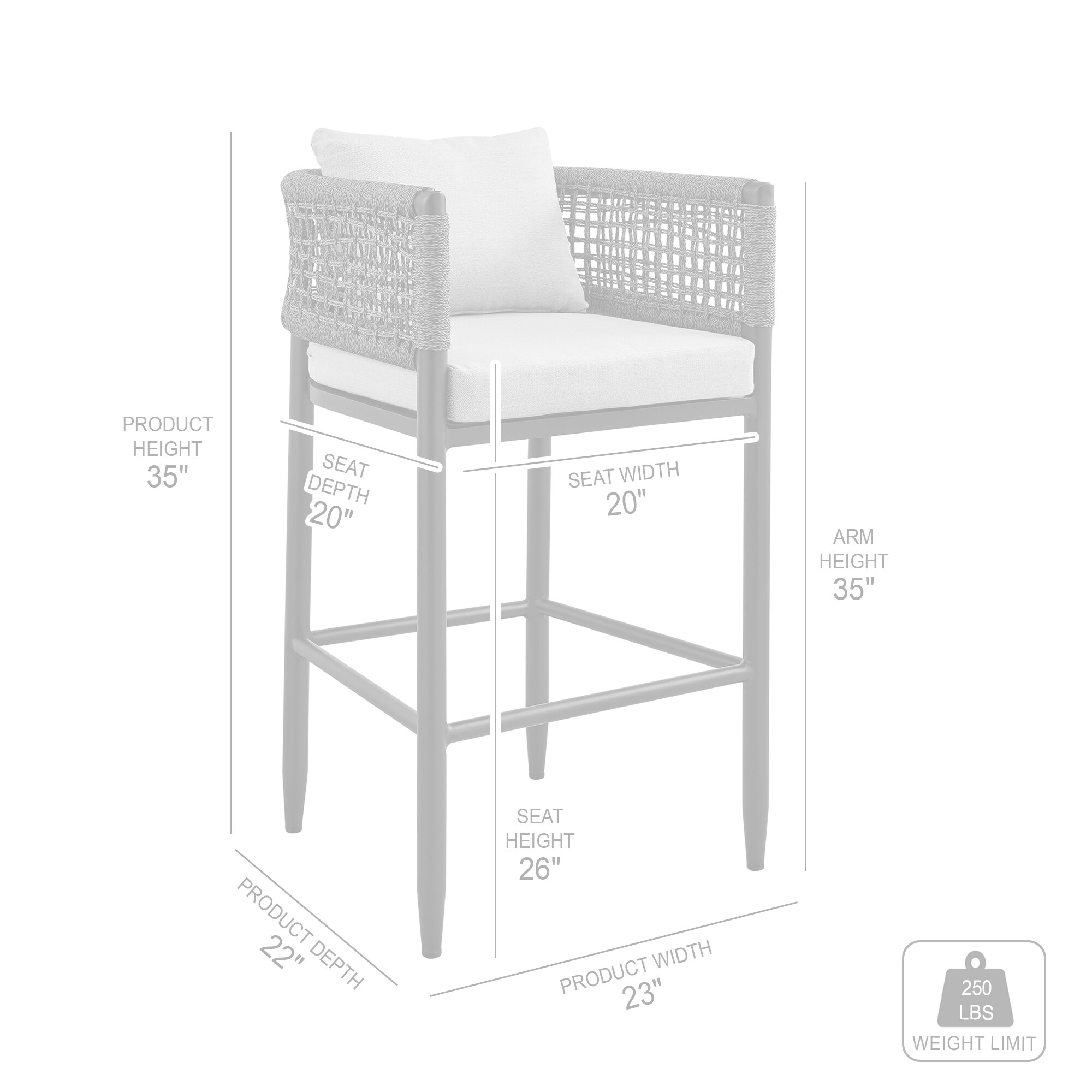 Armen Living 840254333109 stools - View #8