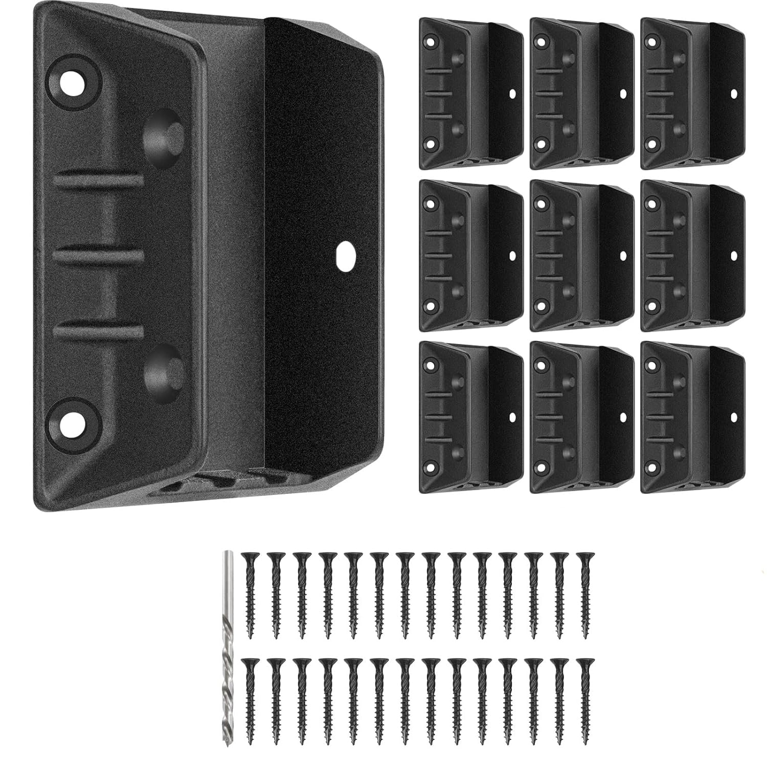 Etokfoks  20 Pack Extra Thick 2mm Aluminum Deck Railing Bracket Connectors for 2 x 4 Wood Posts Triangle Design with Screws Guide
