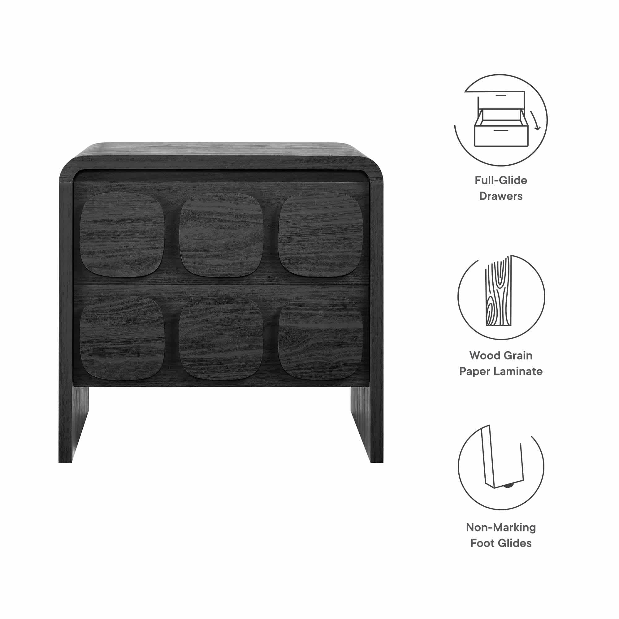 Modway MOD-7161-BLK nightstands - View #2