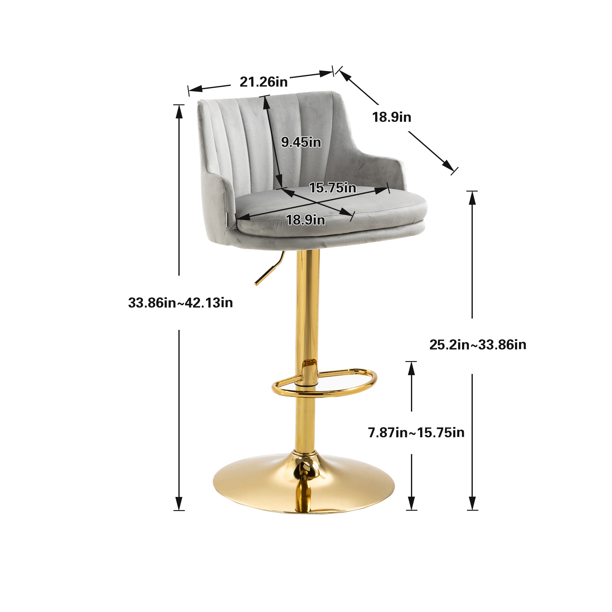 AHIOU HOME ATM-HFSN-9909GY stools - View #9