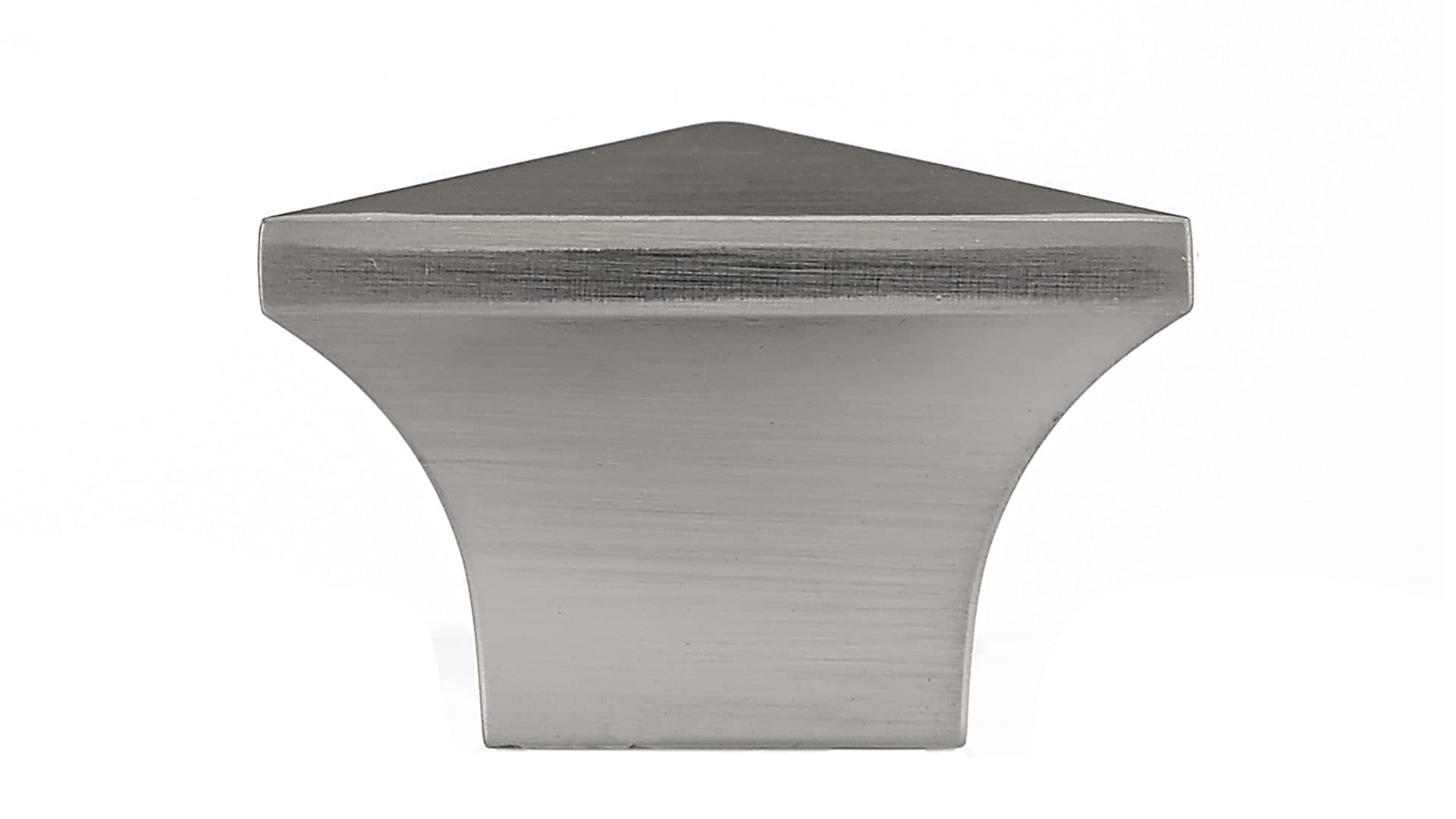 Brushed Nickel Modern Square Cabinet Knob with Mounting Hardware