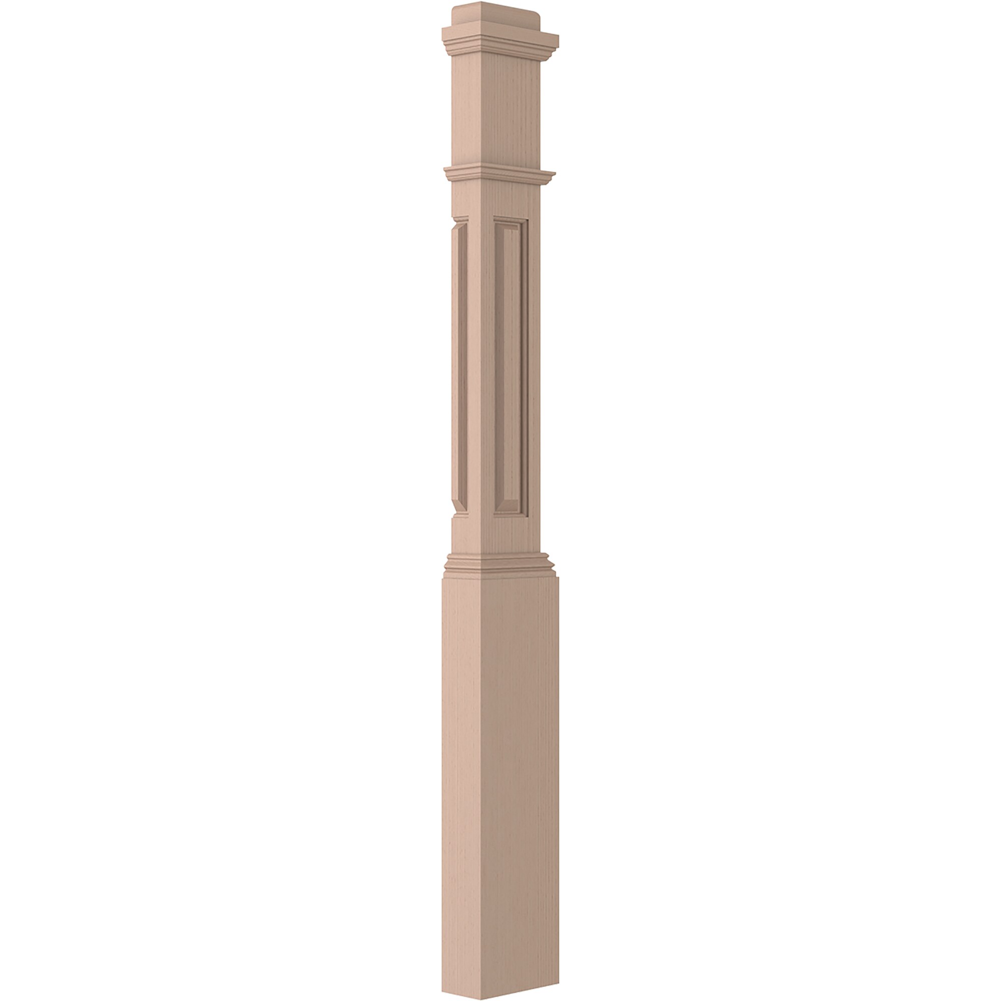 L.J. Smith Stair Systems LJRA-4091 1-2-HM 6.25-in x 55-in Unfinished Hard maple Stair Newel Post
