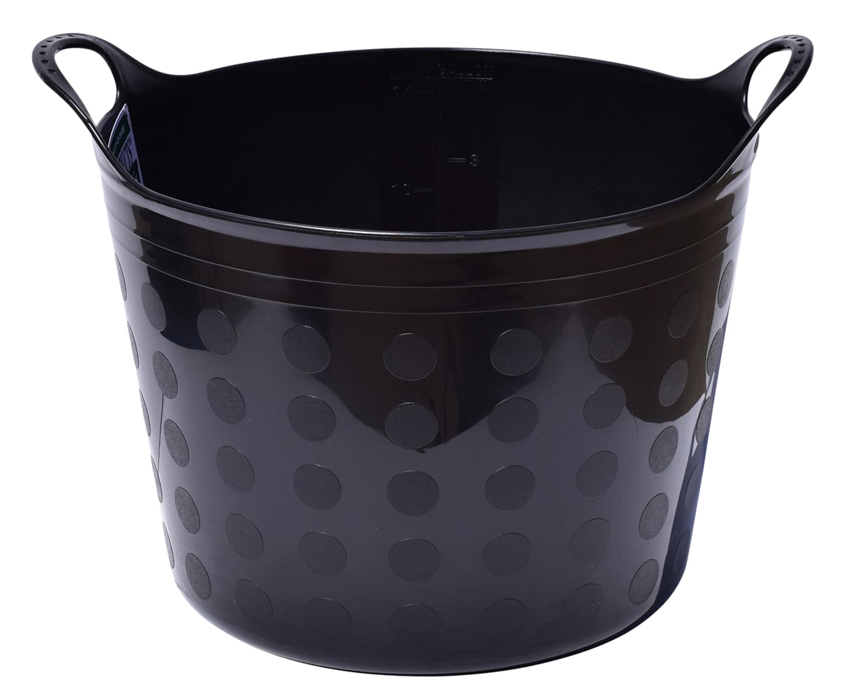 Tuff Stuff Products F4-BK Flex Tubs ( 15.5-in W x 8.00-in H x 15.5-in D ) Black with dot patterns Polyethylene Stackable Tub