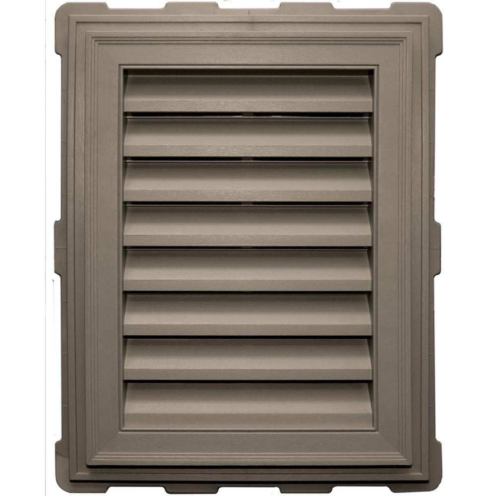 18-in x 24-in Clay Rectangle Vinyl Gable Louver Vent in Gray | - Builders Edge 120071824097