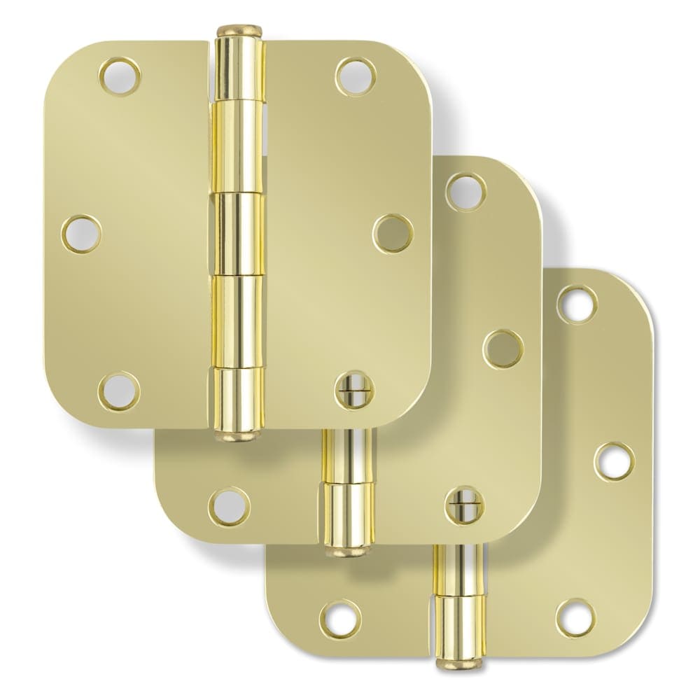 Miseno MDH3503 31/2 x 31/2 Plain Bearing 5/8 Inch Radius Corner Door Hinge Pack of 3 #MDH3503PB
