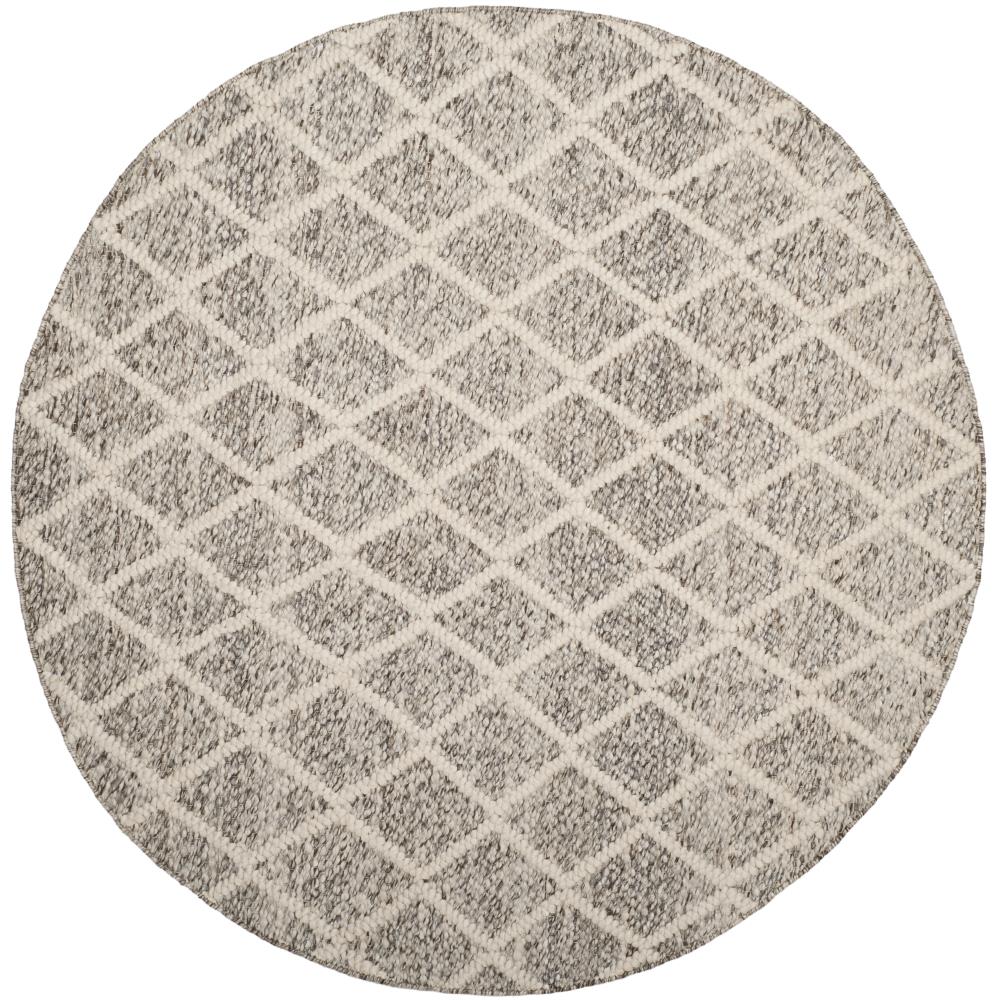 Safavieh NAT711A-6R Natura Isto 6 x 6 (ft) Synthetic Ivory/Stone Round Indoor Trellis Coastal Area rug