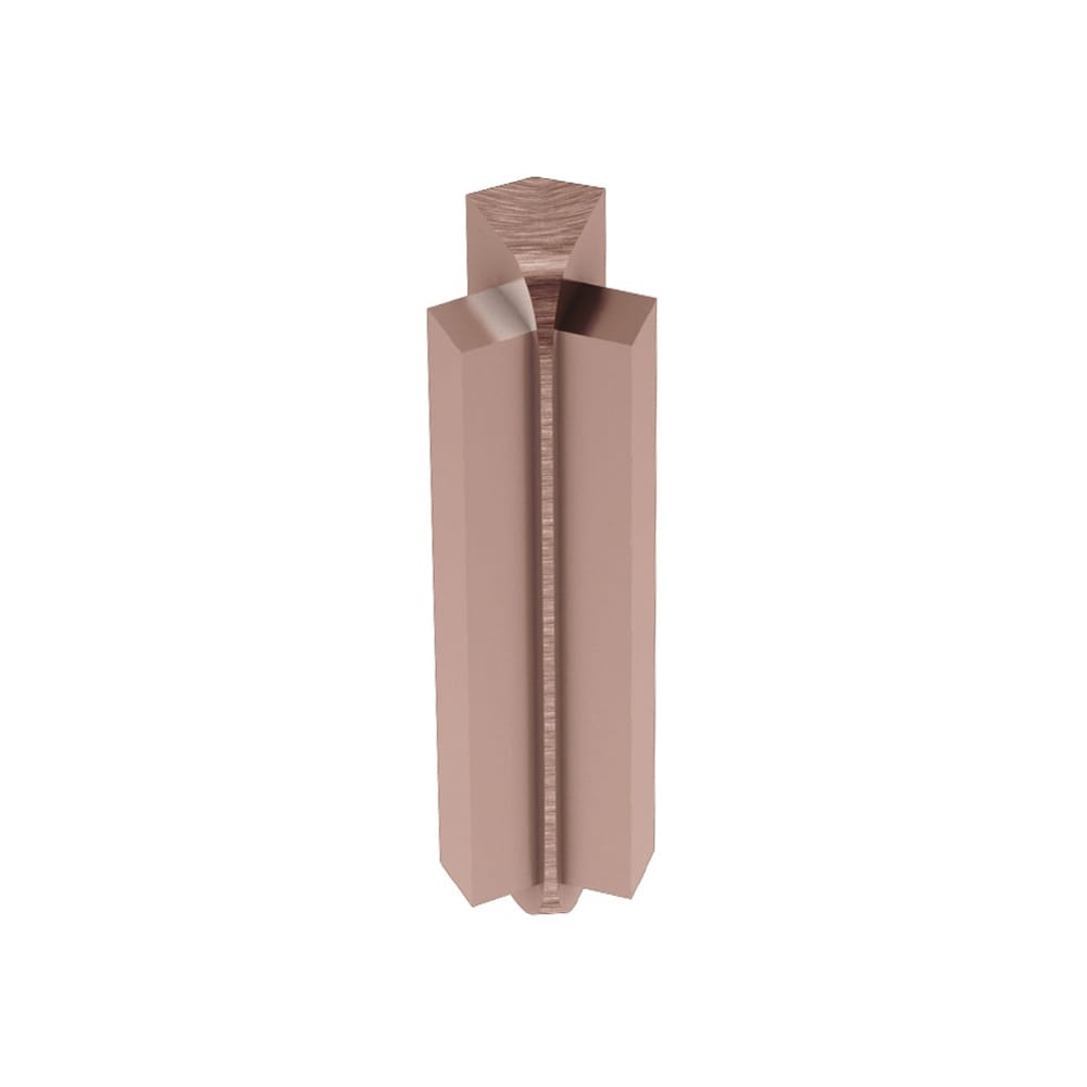 Schluter Systems I135RS80AKGB39 Rondec-Step 0.313-in W x 1.813-in L Brushed copper anodized aluminum Aluminum Inside corner Tile Edge Trim