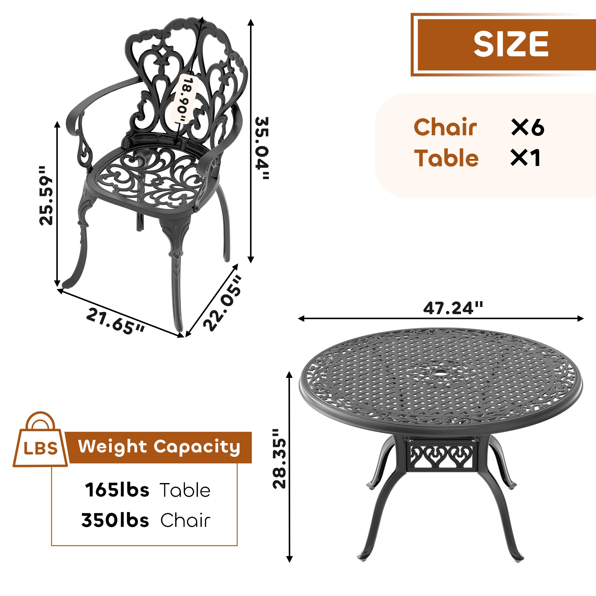 nicesure SLBK6047CZ6A1033RC Patio-Dining-Sets - View #8