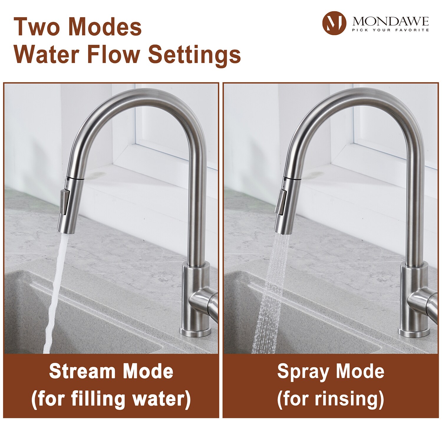 Mondawe MD-D94-BN Kitchen-Faucets - View #5