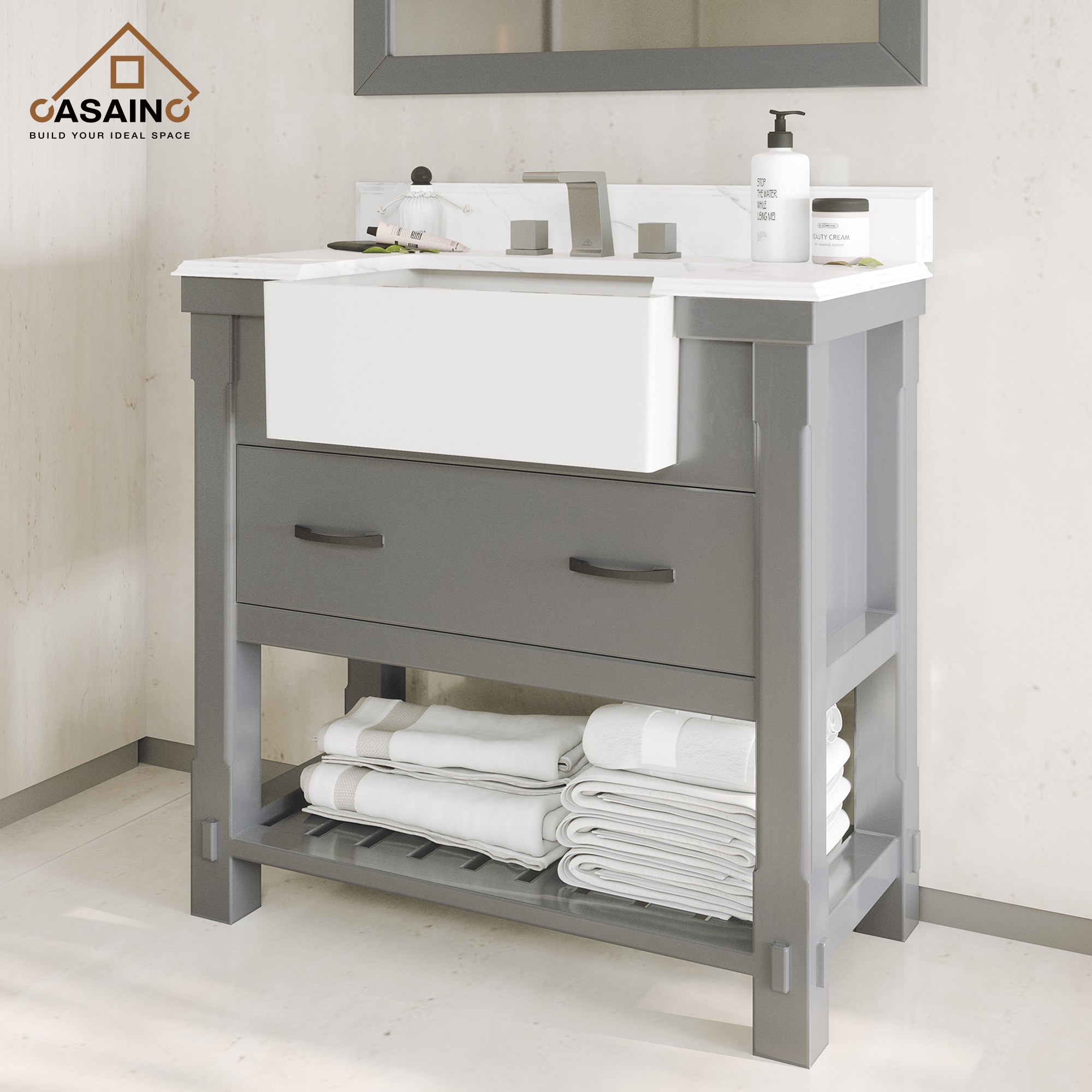 CASAINC MS-30036-CAB-WH Bath-Vanity-Combo - View #2