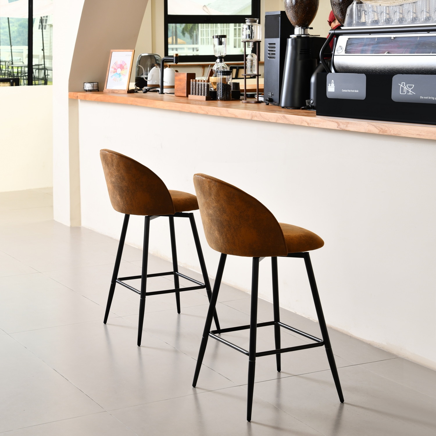 Homy Casa HASEEB BROWN 2 stools - View #5