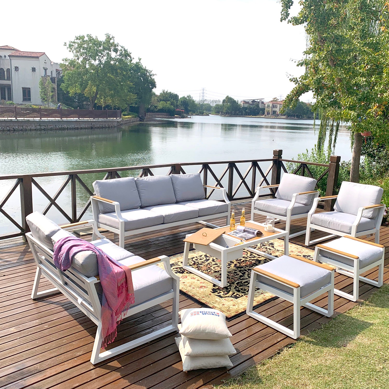 Direct Wicker DWS-2101-WT Patio-Conversation-Sets - View #8