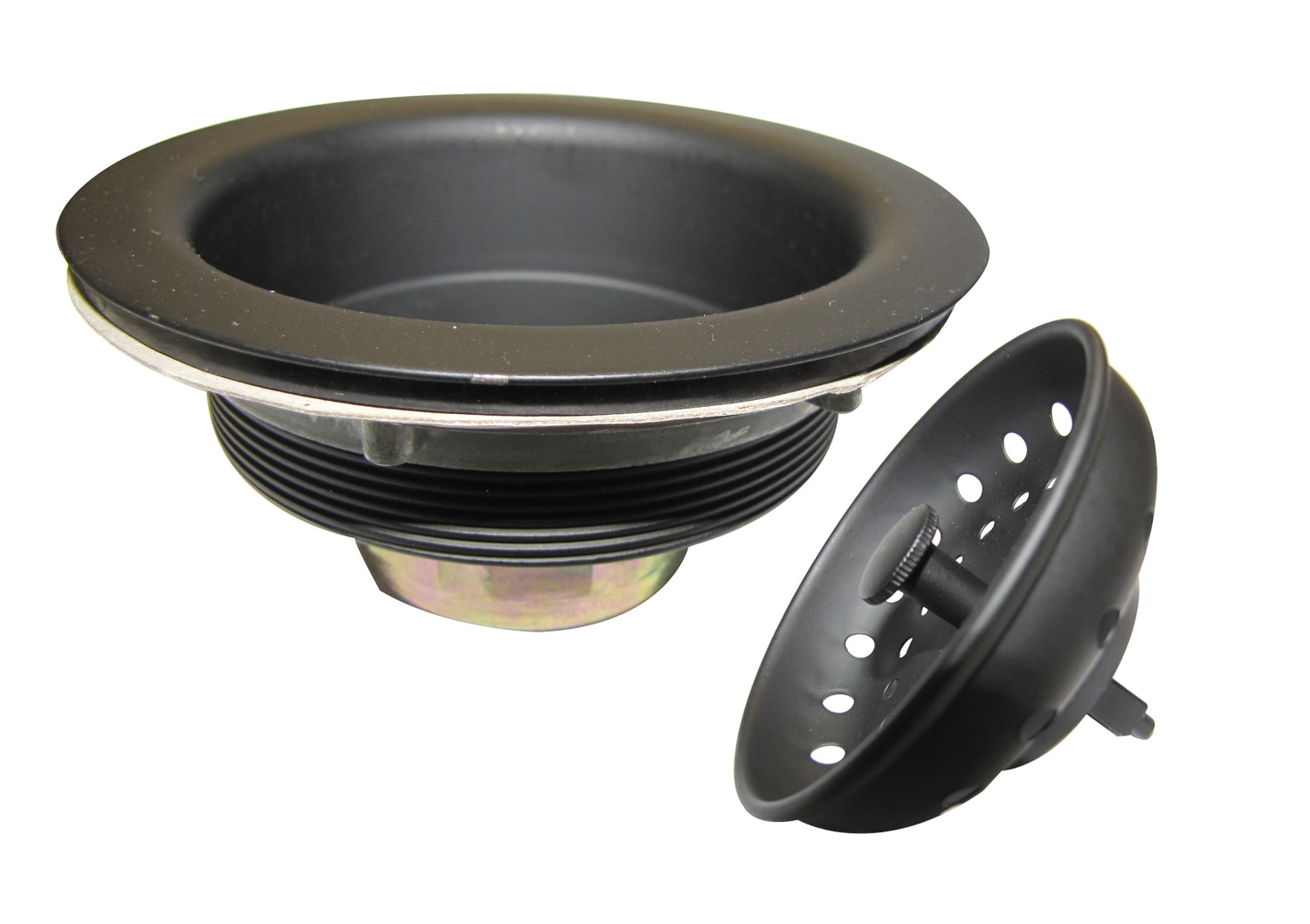 Karran QBSBL Basket Strainer 3.5-in Black Plastic Rust Resistant