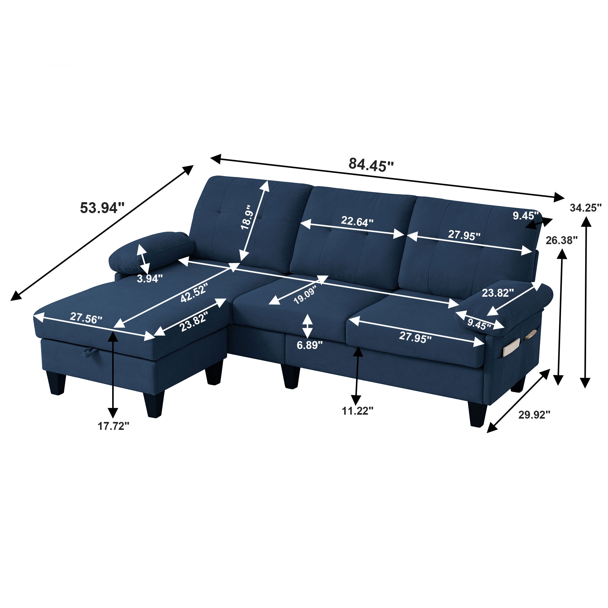Jarenie YMX08BL Sofas-Loveseats - View #4