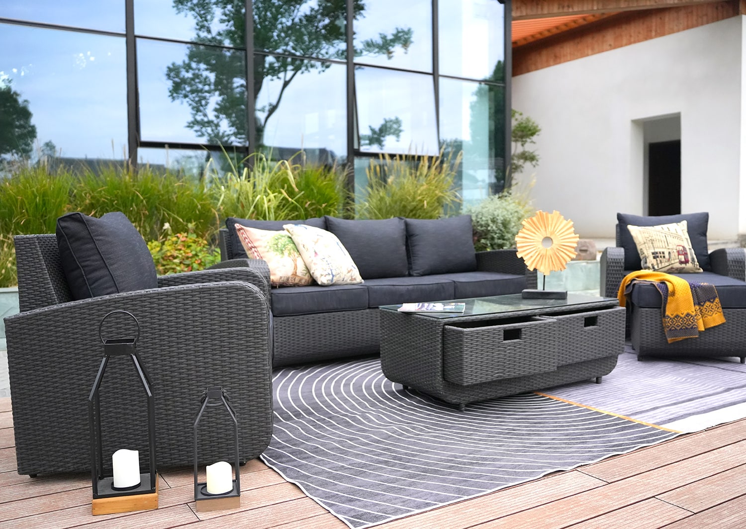 Direct Wicker DWS1515-BL Patio-Conversation-Sets - View #7