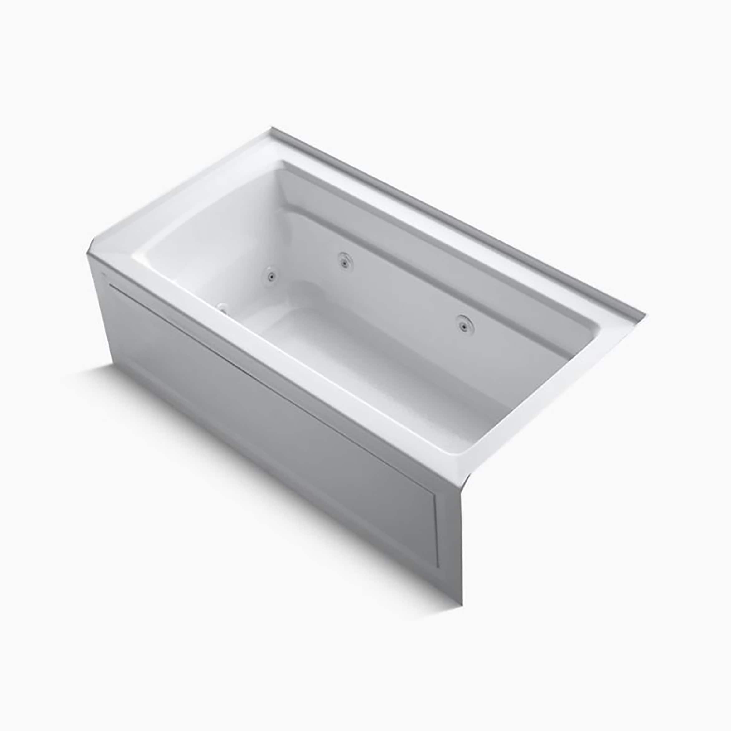 KOHLER 1122-HR-0 Archer 32.0-Inches x 60.0-Inches White Acrylic Rectangular Alcove Whirlpool tub ( Right Drain )