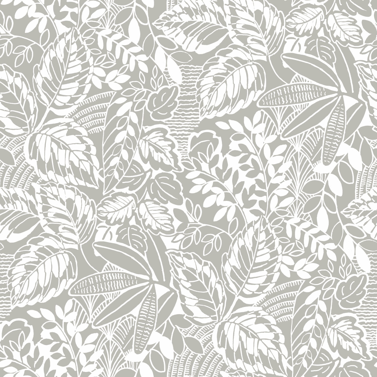 RoomMates RMK11747WP 28.18-Sq. Feet Gray Vinyl Ivy/Vines Self-adhesive Peel and Stick Wallpaper