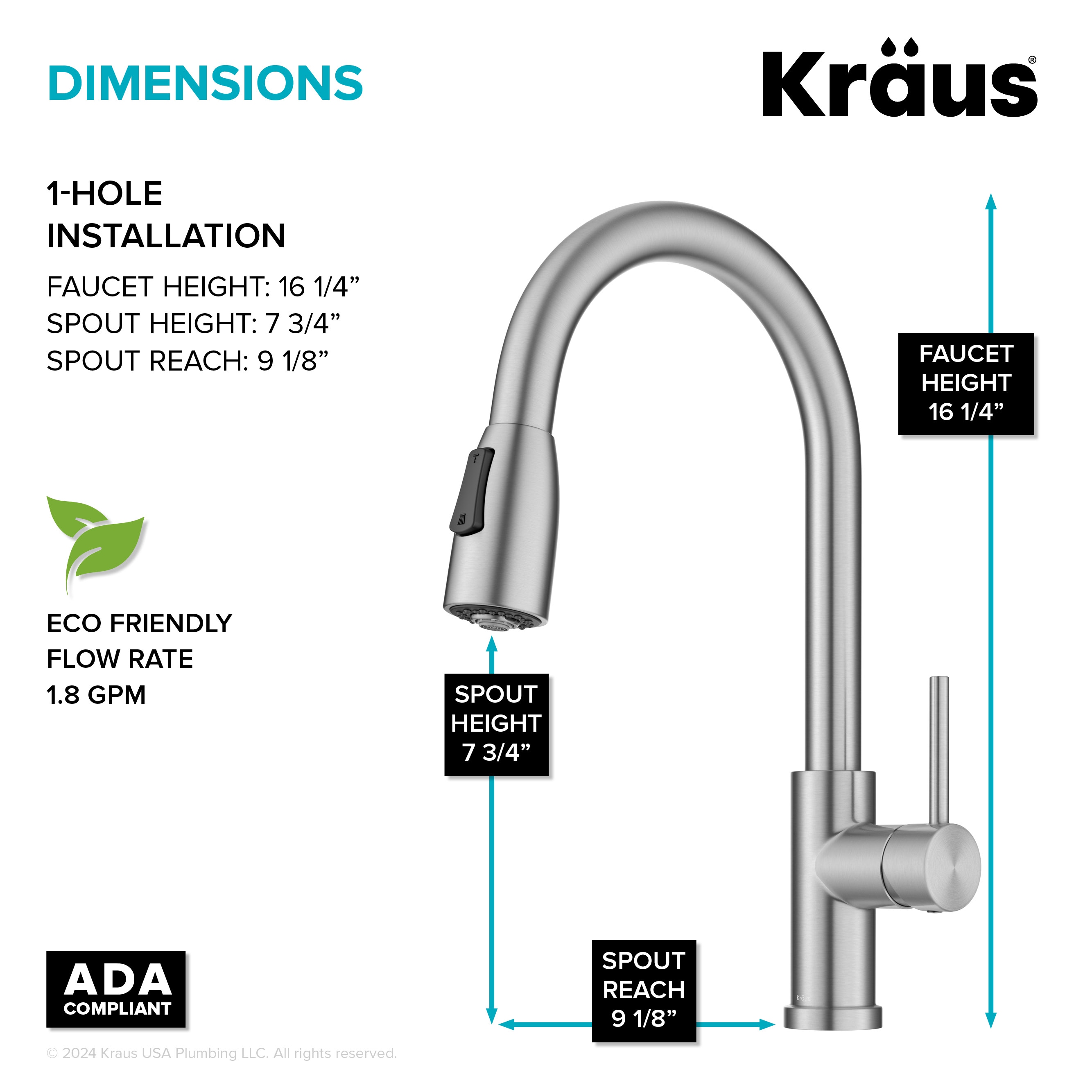 Kraus KPF-1626SFS Kitchen-Faucets - View #6