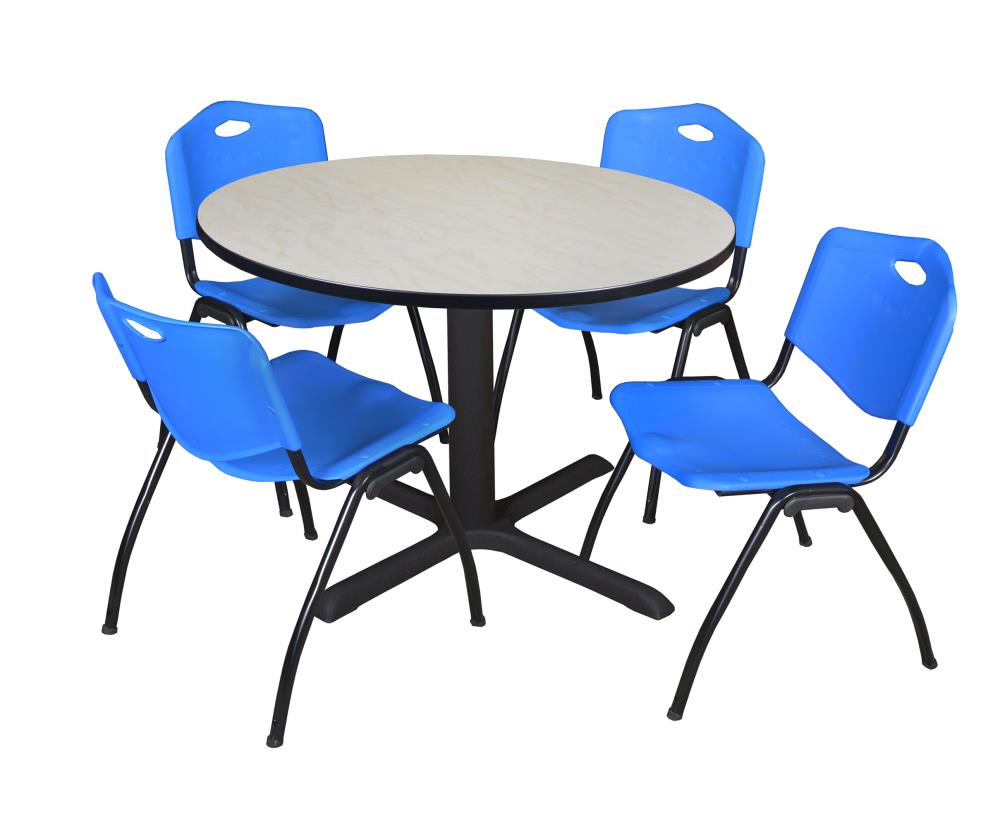 Regency TB48RNDPL47BE Breakroom Off-white 4-Person Training Table (48-in W x 29-in H)