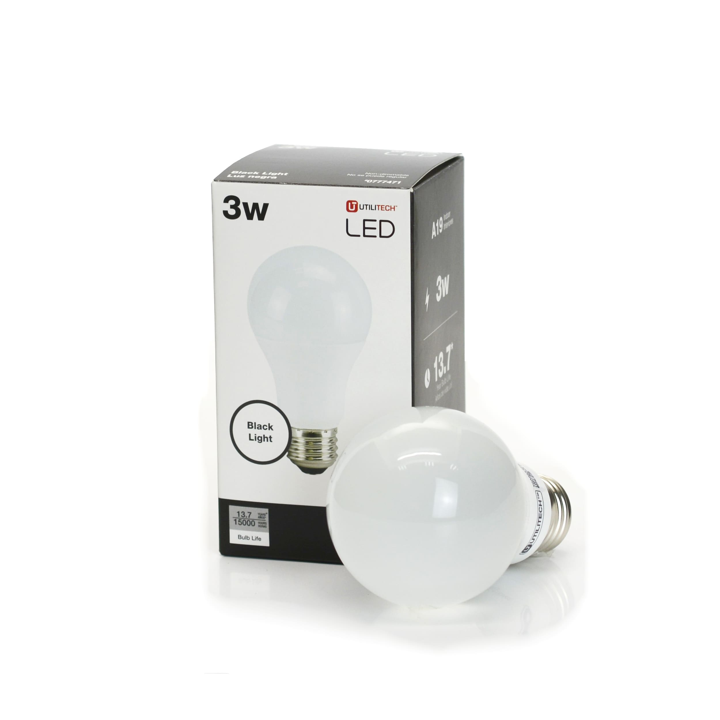 Utilitech 40-Watt EQ A19 Black Medium Base (E-26) LED Light Bulb at ...