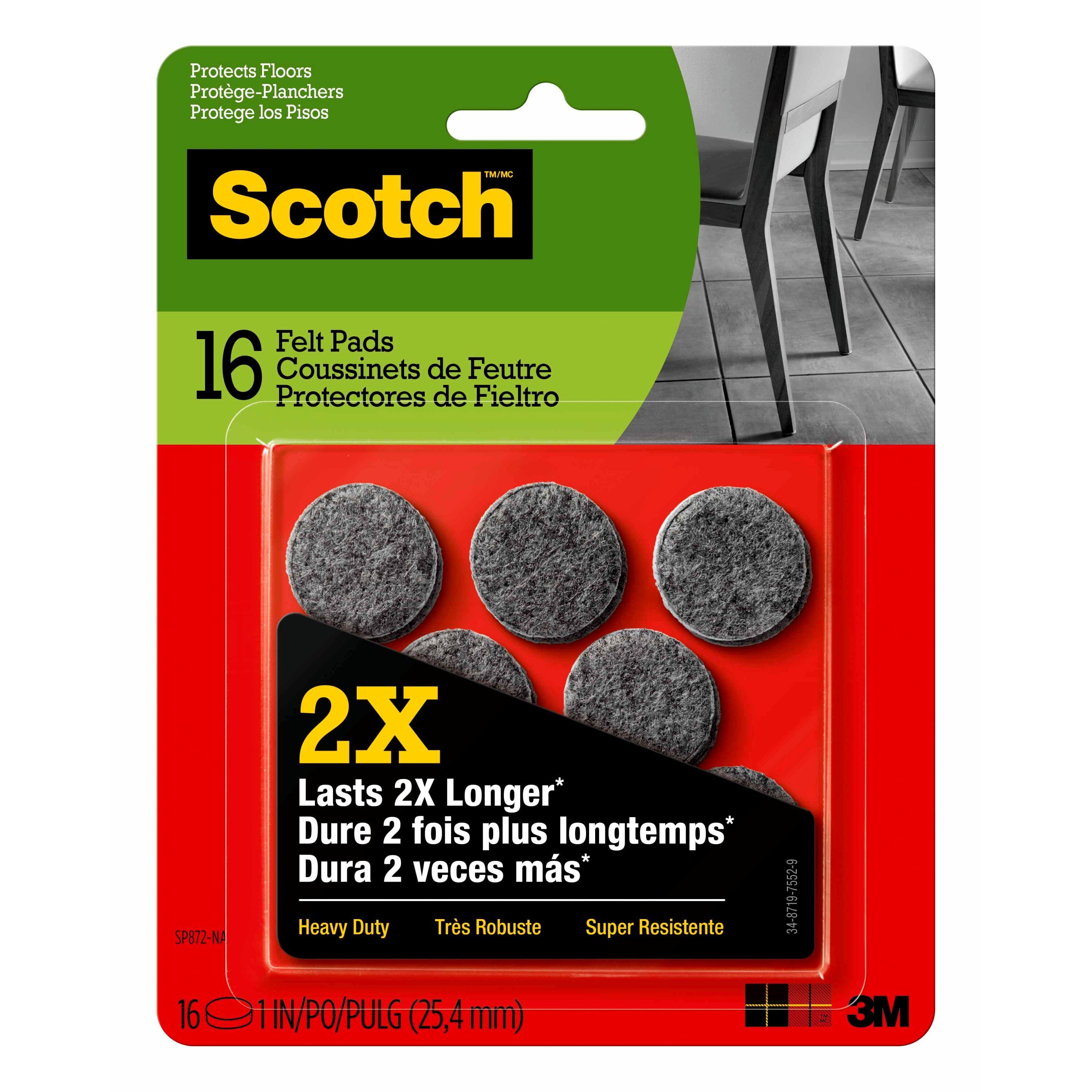Softtouch 60 Pack Round Domed Self-Stick Felt Furniture Pads