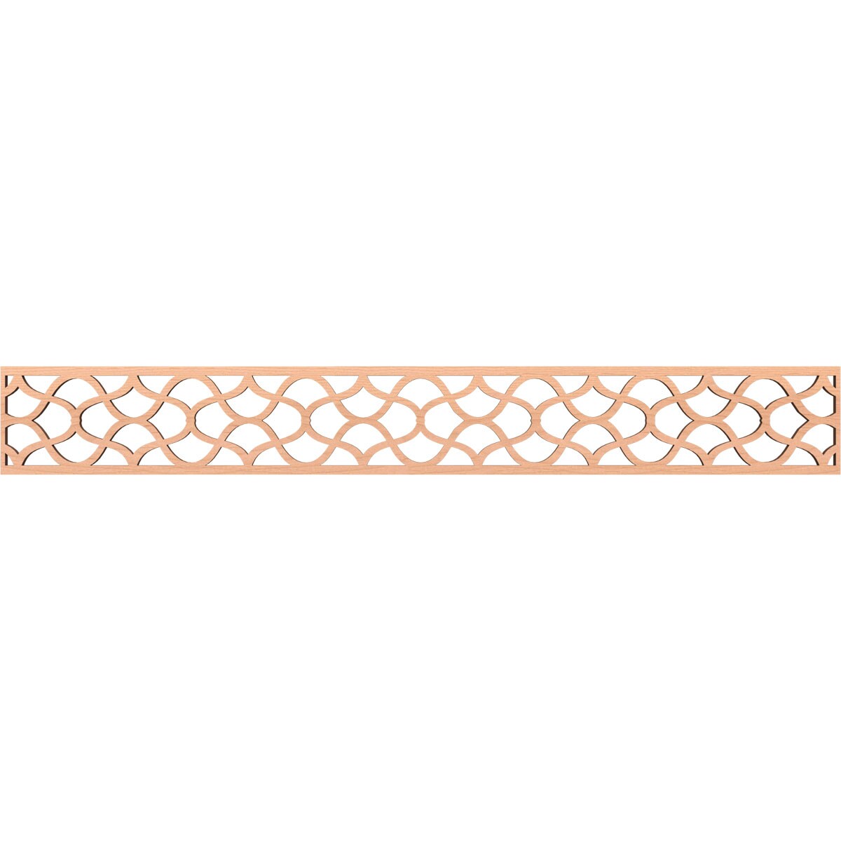 Ekena Millwork MLDB06X46RSTAL Resort Fretwork Flat Trim 6-in x 3.86-ft Alder Brown Unfinished 2155811 Pierced Wall Panel Moulding