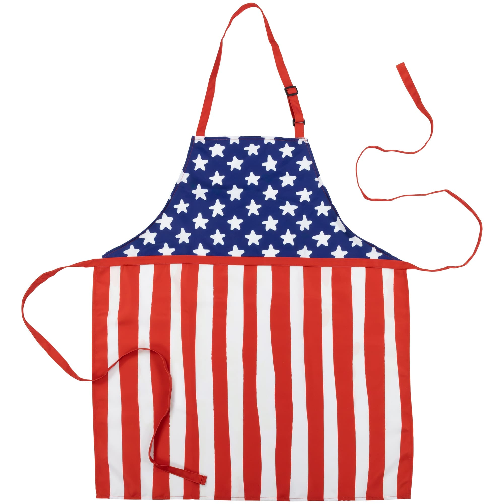 Northlight Patriotic Stars and Stripes Kitchen Apron - 31.5 inch - Blue and Red
