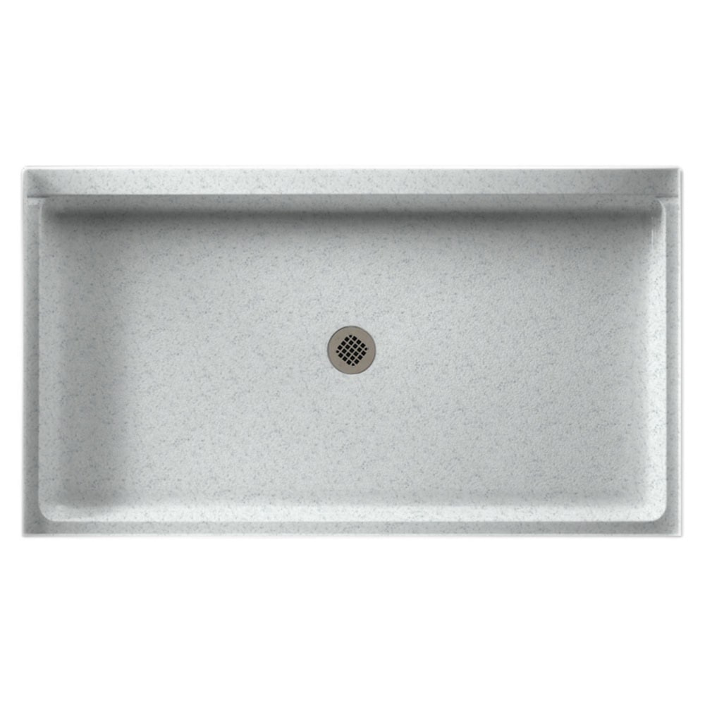 SWAN SF03460MD.053 34-in W x 60-in L Tahiti Gray Rectangle Shower pan base with 4.5-in H Threshold (Center Drain)