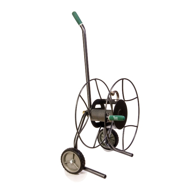 Yard Butler Steel 100-ft Cart Hose Reel, Portable, Manual Operation, Silver  in the Garden Hose Reels department at