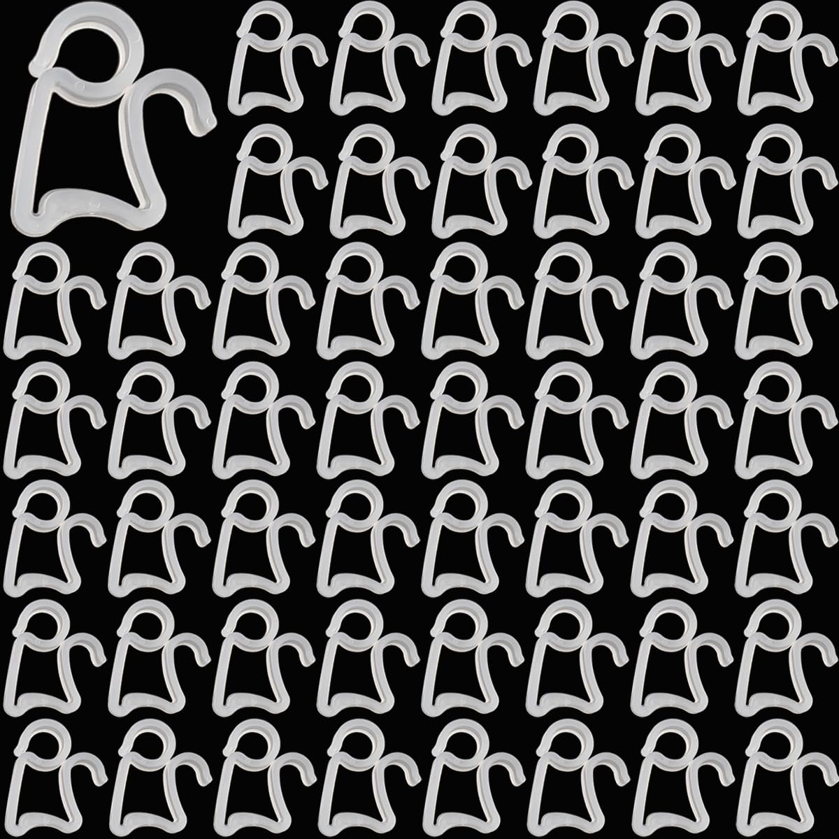 UUDULY  105PCS Holiday Light Clips Outdoor Gutter Hooks for Christmas Decoration String Lights Weatherproof Durable Plastic for Halloween Xmas