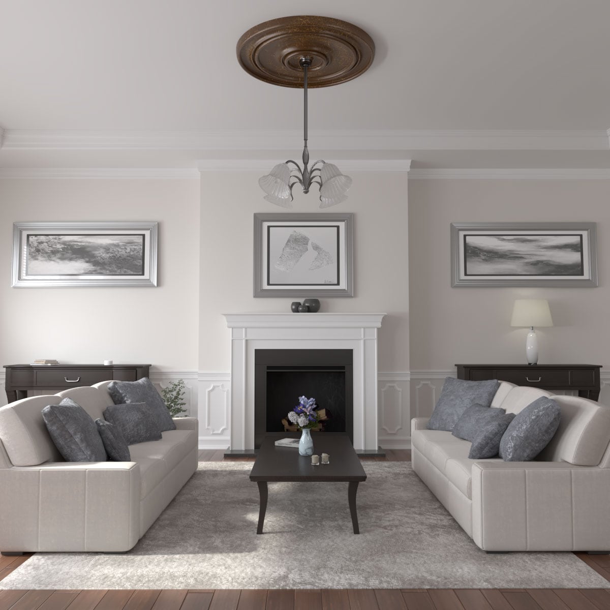 Ekena Millwork CM54TCLRBC Ceiling-Medallions - View #4