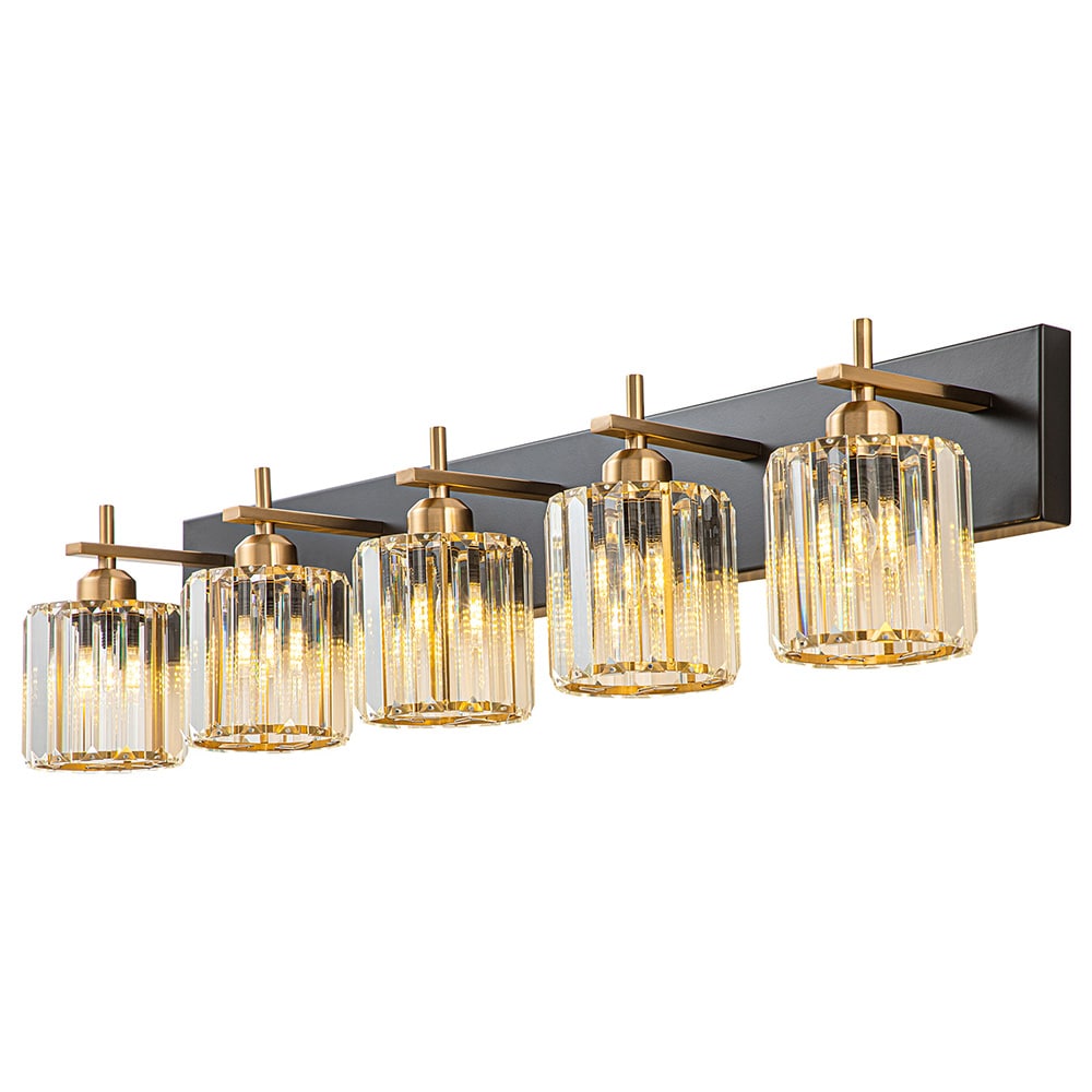 EDISLIVE Y81010000047468 35.4-in 5 -Light Black Modern/contemporary Vanity light