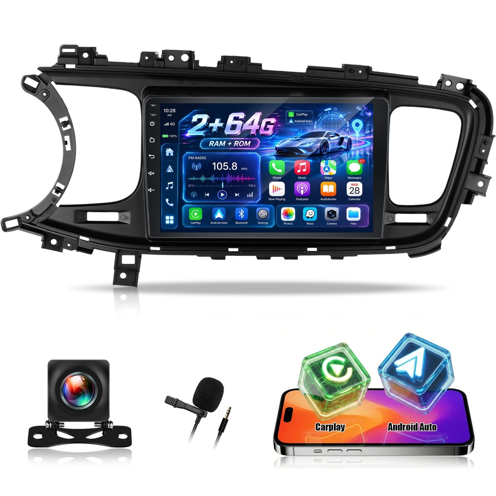 Etokfoks -  9 Inch Android 13 Head Unit for KIA Optima K5 2013 to 2015 with 2GB RAM 64GB Storage ...