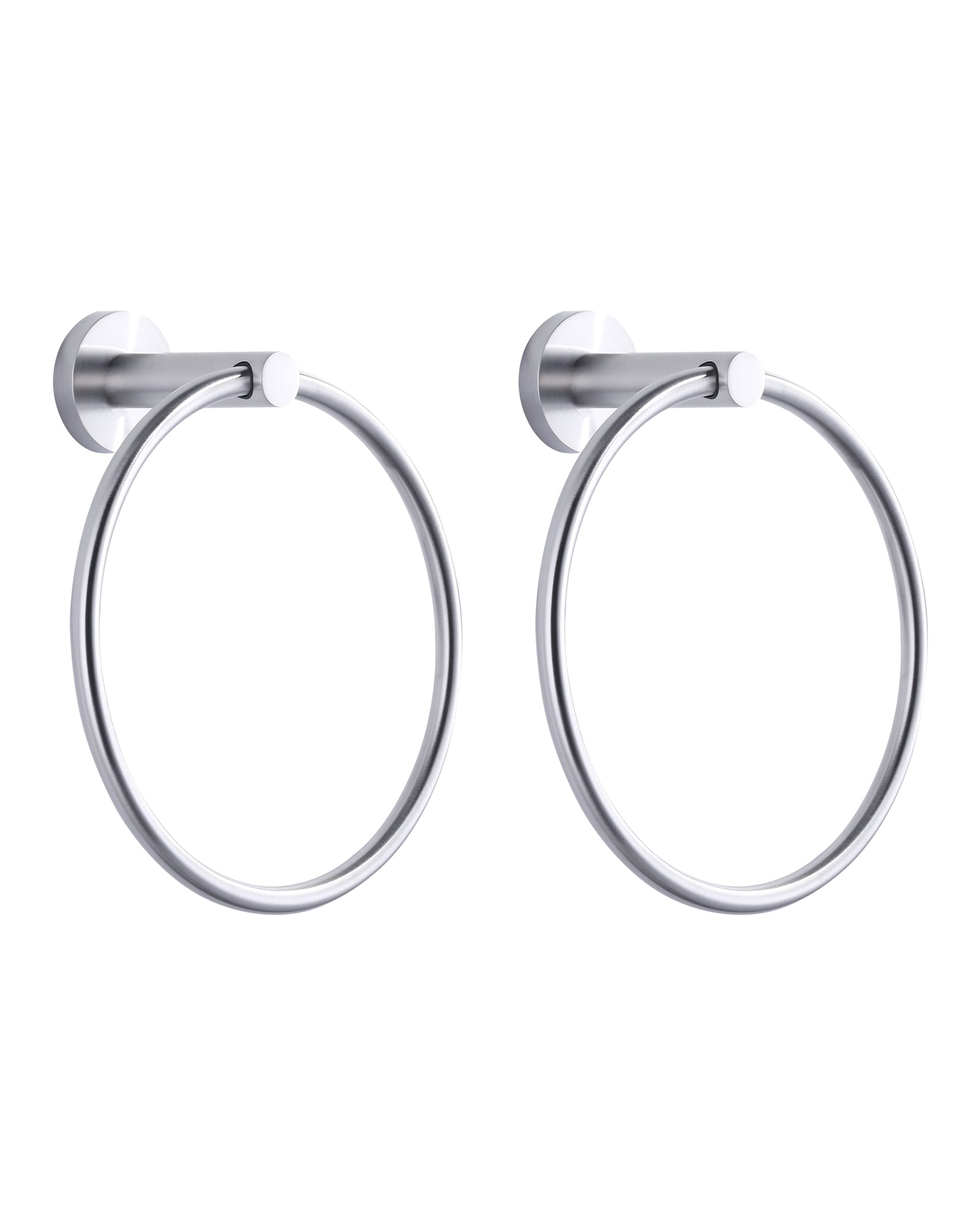 WOWOW 410132 Brushed Nickel Wall mount Double Towel Ring
